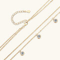 wholesale S925 Sterling Silver Cross-Border High-End Moissanite Necklace for Women, Small Design Stackable Collarbone Chain Luxury Personalized Pendant-0-2