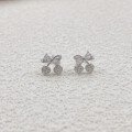 wholesale S925 Sterling Silver Fashion Summer Small Cherry Earrings Simple and Versatile New Style Earrings Wholesale for Best Friends-0-2
