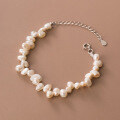 wholesale S925 Sterling Silver Baroque Pearl Bracelet Irregular Minimalist Personality Elegant Women's Jewelry S5439-0-2