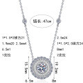S925 Sterling Silver Moissanite Sunflower Pendant Necklace-0-3