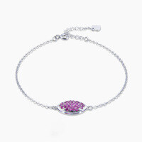 wholesale 925 Sterling Silver Oval Full Diamond Bracelet for Women, Ins Style, European and American Niche Design, Personalized and Elegant Minimalist Hand Accessory-AS001655-White Diamond S925 Silver