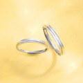wholesale S925 Sterling Silver Couple Rings Minimalist Luxury Modern Adjustable Matching Bands for Men and Women 520 Valentine's Day Gift-0-3