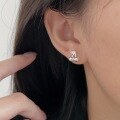 wholesale S925 Sterling Silver Simple and Stylish Cherry Stud Earrings, Minimalist and Fresh, Exquisite Earrings Trendy-0-4