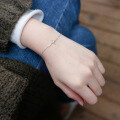 wholesale S925 Sterling Silver Korean Style Fashionable and Versatile Cross Pendant Thin Chain Bracelet for Women-0-3