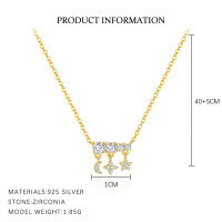 wholesale S925 Sterling Silver Cross-border Light Luxury Earrings With Zirconia And Chain Tassels-A4008-Gold 925 Silver