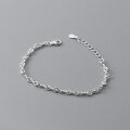 wholesale S925 Sterling Silver Fresh and Sweet Ins Style Exquisite Minimalist Niche Design Twist Figure-8 Bracelet S7523-0-2