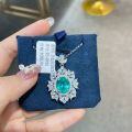 18K Gold Cultured Paraiba Tourmaline Set Pendant Earrings Ring-0-3
