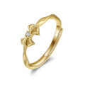 wholesale S925 Sterling Silver Bow Ring for Women, Adjustable Opening, Sweet and Elegant, Versatile and Fresh Style-0-0