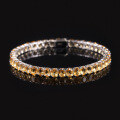 wholesale S925 Sterling Silver with Natural Citrine Gemstone Tennis Chain Oval High-Quality New Style Bracelet-0-0