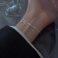 wholesale S925 Silver Multi-layer Snake Chain Bracelet for Women, Japanese and Korean Style Fashion Minimalist Jewelry, Unique Design Accessories-0-3