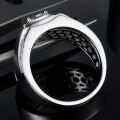 wholesale S925 Sterling Silver Ring Trendy Men's Domineering Band Korean Style Fashion Jewelry Simulated Diamond Gemstone Wholesale-0-2