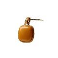 wholesale 18k gold-plated sterling silver natural aged beeswax cube pendant honey-yellow amber pendant live streaming supply chain-0-4
