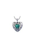wholesale S925 Sterling Silver New Style Love Shape Paraiba Ice-Cut 8*8 Pendant Live Selling Item-0-4