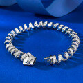 wholesale S925 Sterling Silver Full Diamond Light Luxury Coiled Telephone Line Bracelet, Fashionable and High-end Sense for Discerning Women, Mu Jing Jewelry New Collection-0-2