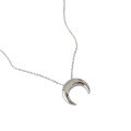 wholesale 925 Sterling Silver Korean Version INS Minimalist Versatile Moon Necklace Women's Collarbone Chain Personalized Silver Chain Jewelry-0-4
