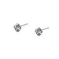 wholesale S925 Sterling Silver Minimalist Forest-style Rose Stud Earrings Small and Stylish Commuting Ear Accessories for Women M05029-0-4