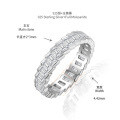 18k Gold-Plated S925 Silver 2*3mm Moissanite Full Diamond Eternity Band-0-4