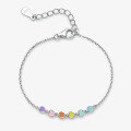 wholesale 925 Sterling Silver Bracelet, Macaron Color Matching Exquisite and Playful Heart Enamel Earrings for Women,-0-7