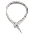 wholesale 925 Silver Gold-Plated Pendant Chain with High-Carbon Diamond, Muzo Green Snake Bone, Advanced Jewelry for Women, Exquisite-0-4