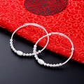 wholesale Metal material: s999 pure silver Baby bracelet with round beads, push-pull adjustable loop for infants and children, unisex, gift for full moon or first birthday-0-5