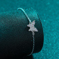 S925 Sterling Silver Full Moissanite Butterfly Bracelet, Sweet and Cute-0-1
