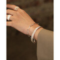 wholesale S925 Sterling Silver 648 Korean Version Ins Small Design Sense Minimalist Style Versatile Chain Texture Women's Bracelet-0-3