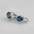 wholesale S925 Silver Lightly Luxurious Designer Natural Topaz Earrings,-0-1