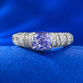 wholesale S925 metal with purple high-carbon diamond, 6*6, new style from -0-0