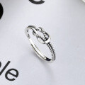 wholesale S925 Sterling Silver Twisted Knot Punk Hip-Hop Trendy Ins Style Thai Silver Vintage Open Ring for Women-0-0