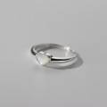 wholesale S925 Sterling Silver Fresh Sweet Ins Style Niche Design Exquisite Shell Love Ring R02398-0-3
