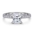 wholesale S925 silver square zircon ring, cross-border style, tarnish-resistant women's diamond ring set-0-24