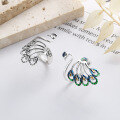 wholesale S925 Sterling Silver Vintage Adjustable Peacock Wide Band Ring for Women, Ethnic Style Antique Thai Silver Phoenix Ring-0-1