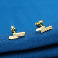 wholesale 925 Silver Korean Minimalist Tetris Ear Studs Balance Bar Geometric Zircon Hypoallergenic Earring Pieces for Dropshipping-0-0