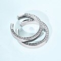 wholesale S925 Sterling Silver New Fashion Minimalist Couple Rings for Lifetime, Valentine's Day Gift-0-2