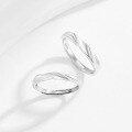 wholesale 925 Sterling Silver Mobius Best-Selling Versatile Couple Rings, Minimalist and High-End Style Matching Bands for Girlfriend for 520-0-2