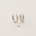 wholesale S925 Silver Circle With Zircon Accents Minimalist Multi-size Earrings For Cross-border Layering Delicate Ear Clips Women's Earrings-0-4