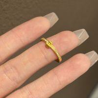 wholesale S925 Sterling Silver Gold-Plated Lustrous Fortune and Prosperity New Chinese Style Gold-Brushed Gourd Ring, Elegant Vintage National Wind Exquisite Women's Ring-Gold color Adjustable opening