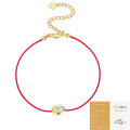 925 Silver Cross-Border Simple Fashion Moissanite Red Rope Bracelet-0-7