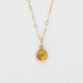 wholesale S925 Silver Plated 14k Gold, Japanese-style Vintage Artificial Amber Necklace by Dunli Jewelry-0-5