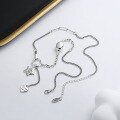 wholesale S925 Sterling Silver Multi-element Accessory Star and Heart Pendant Necklace, Ins Street Style Collarbone Chain for Women-0-2