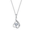 wholesale Sterling silver fashion elegant heart pendant necklace women-0-5