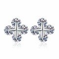 wholesale S925 Sterling Silver Moissanite Star Earrings, Fashionable Commuter Earrings, Gift for Girlfriend-0-4
