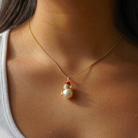 wholesale S925 sterling silver minimalist Christmas snowman pendant necklace, stylish and cute gift jewelry-BX0458-Gold>925 Silver