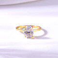 wholesale S925 Sterling Silver Oval Moissanite Ring, Exquisite Unique Design Ring, Amazon Best Seller-0-2