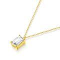 wholesale Au750 18k Gold, 059ct Emerald-Cut Lab-Grown Diamond Pendant Necklace, Cross-Border-0-3