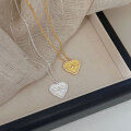 wholesale S925 Sterling Silver Minimalist Heart Pendant Necklace Women's Korean Style New Fashion Simple Advanced Niche Collarbone Chain-0-0