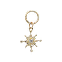 wholesale S925 Silver Plated 14K Gold Zircon Rococo-style Vintage French Japanese-inspired Pendant by Dunli Jewelry-Zircon Pendant 925 Silver