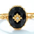wholesale S925 Sterling Silver New Korean Style Fashion Popular Black Agate Ring Retro Pattern-0-3