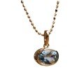 wholesale S925 Sterling Silver Red Elk Blue Zircon Diamond Pendant Fashion Elegant Necklace for Women, Versatile Niche Luxury Collarbone Chain-0-4