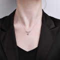 S925 Silver New Deer-themed Pendant Necklace with 1ct Moissanite for Valentine's Day-0-2